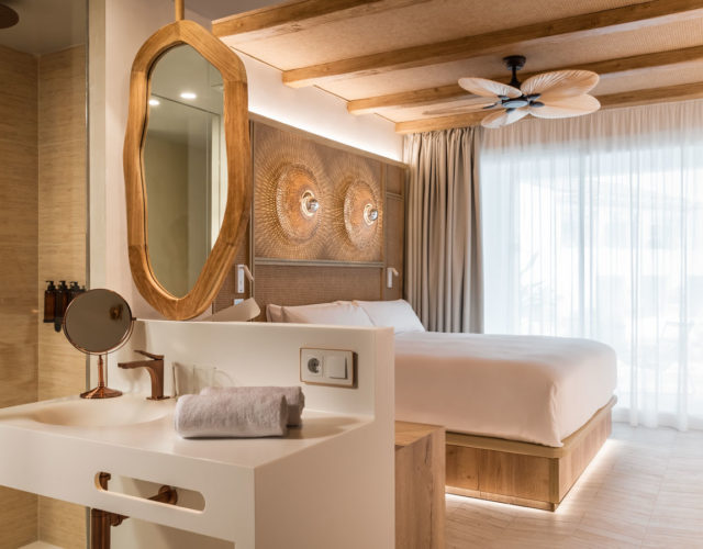 Proyecto de interiorismo hotelero en Menorca para Eco Hotel Suites del Lago